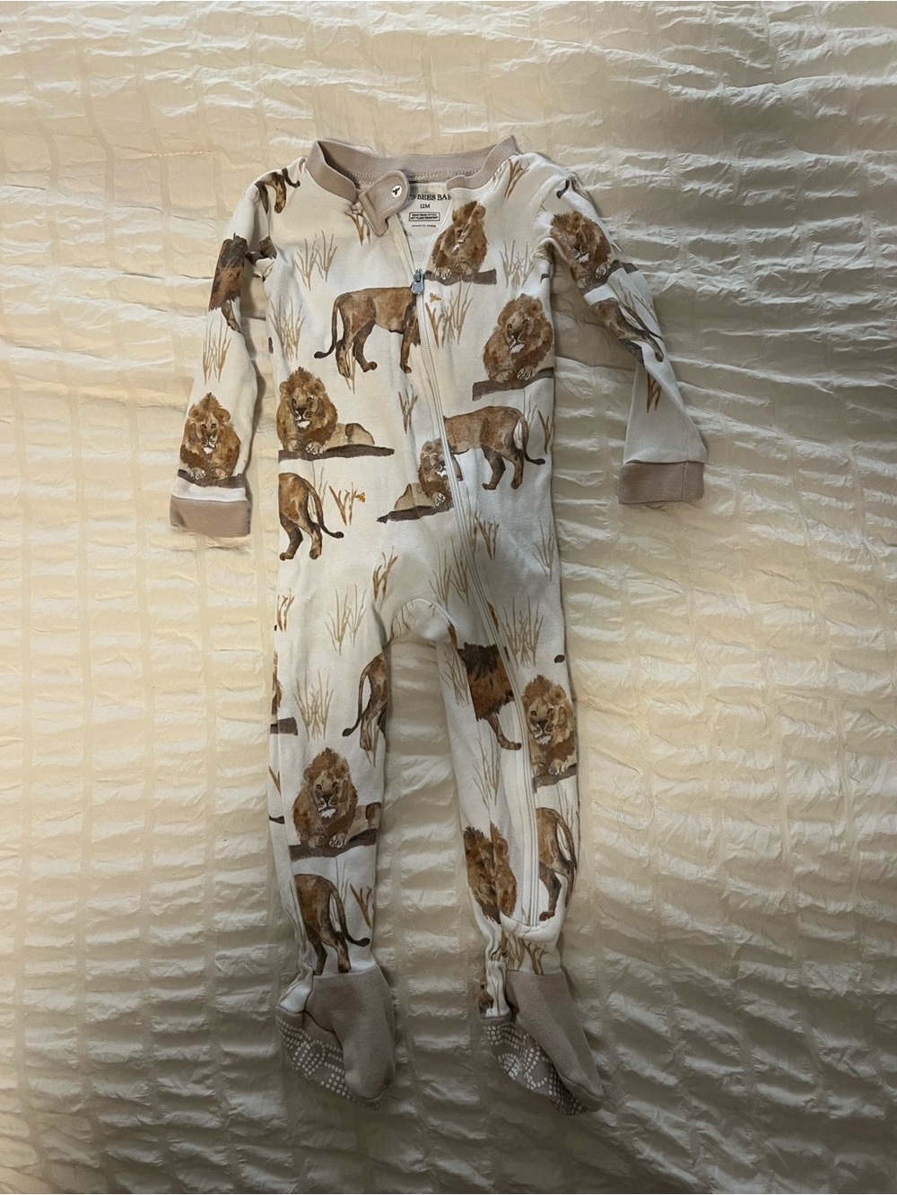 Burt’s Bees Baby 12 Month  Lion One Piece Footed Pajama